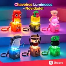 chaveiro Boneco Brainrot Skibidi Com Luz e Som Kids chaveiro