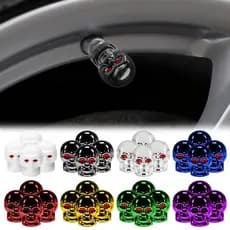 Tampa Bico Válvula Caveira Liga De Alumínio Para Pneu De Carro Moto Acessório Personalizado Estilo Esportivo 2/4 Peças