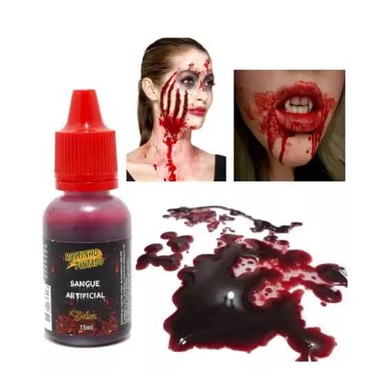 Sangue Artificial Falso Halloween Maquiagem Terror Fake