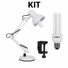KIT Luminária Pixar Artigulada + Lampada Led Super Branca  - Escritorio- Manicure