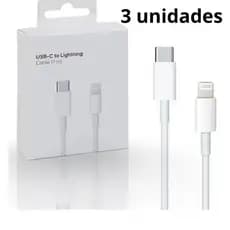 ORIGINAL- KIT 3 UNIDADES CABO IPHONE- GARANTIA- ANATEL- ENVIO IMEDIATO