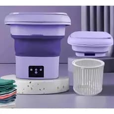 Mini máquina de lavar roupa dobrável portátil moderna máquina de lavar automática roupa interior viagem bivolt