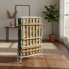 Cama Dobrável Camping Pescaria Portátil Compacta Solteiro Com Colchão Para Visitas Verde Camuflagem