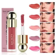 Blush Líquido Maquiagem Natural Seda Maquiagem Natural Brilhante Hidratante Rouge Blush Não Fácil de Desbotar Rouge Crem