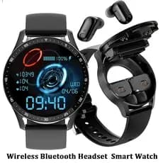 X10 Fone De Ouvido Smart Watch TWS Two In One Bluetooth Duplo Sem Fio Chamada De Saúde Pressão Arterial Smartwatch