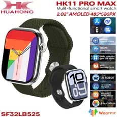 2025 Novo HK11 Pro Max Relógio Inteligente NFC AMOLED Série 10 Bússola 2GB Álbum Local Música Das Mulheres Dos Homens Ch