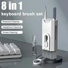 8 Em 1 Kit De Limpeza Teclado Do Computador Escova Fones De Ouvido Caneta Para Fone IPad Ferramentas Telefone Keycap Ext
