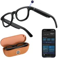 Novo AI Óculos Inteligentes 8MP Câmera 1080P Gravação De Vídeo Tradução Em Tempo Real Reconhecimento De Foto Bluetooth C