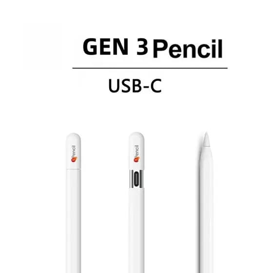 Aple Pencil 3 (USB-C) Para iPad 11 A16 Nova Embalagem Não Aberta-Caneta Stylus Compatível Com 10-11