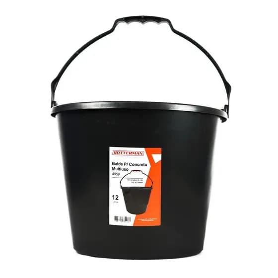 Balde plástico para concreto 12L - RLL-4059 - Plastunning