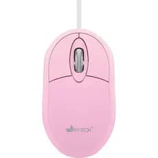 Mouse Óptico USB APP-Tech MF100 1200 DPI com Fio Rosa Pastel