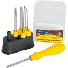 Tramontina Kit de chaves com 6 peças 4110506 Pontas Intervambiáveis
