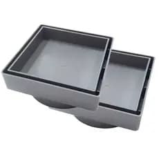 2pcs Ralo Oculto 10x10 Seca Piso Porcelanato Inteligente Cinza