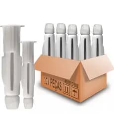 100pcs Bucha Mu Sfor 8mm P/ Drywall Bloco Tijolo Oco