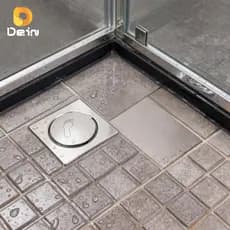 Ralo Click Inteligente 10x10 e 15 x 15 Cm Quadrado Redondo Inox Cromado Lavabo Veda Cheiro