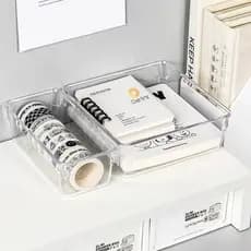 Kit 7 e Kit 14 Organizadores Multiuso para Gavetas, Armários, Geladeiras Potes em Acrílico