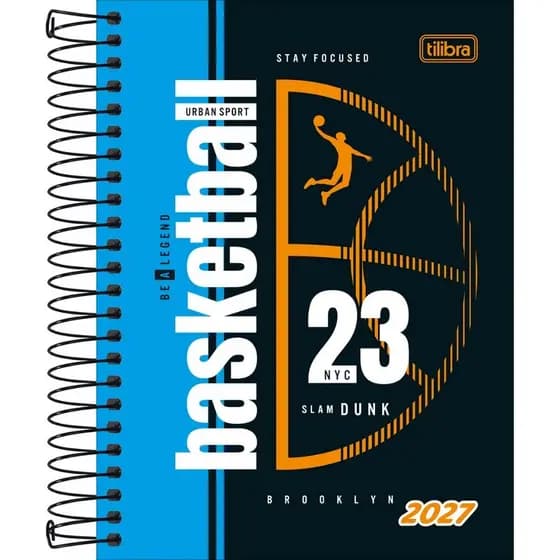 Agenda 2027 Diaria D+ Espiral Masculina Tilibra 176 Folhas