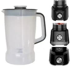 Copo para Liquidificador Britânia Turbo BLQ1015 / BLQ1280 / DIAMENTE 1000 Translucido Preto Micromax