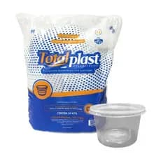 POTE DESCARTAVEL COM TAMPA 500 ML REDONDO TOTALPLAST COM 24 UNIDADES  PODE SER UTILIZADO EM GELADEIRA E MICROONDAS.