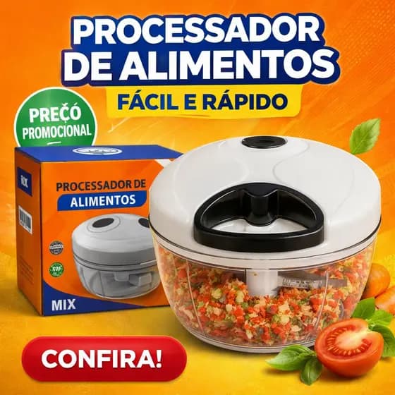 Processador de alimentos Cor Aleatória- manual - 3 Lâminas - aço Inox - 500ml - Triturador l