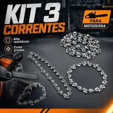 Kit 3 Corrente Motopoda Mini Motossera  6" Polegadas