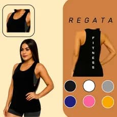 Camiseta Feminina Regata Para Academia Caminhada Camisa Cavada Usar Com Top