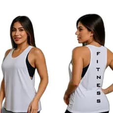 Camiseta Regata Esportiva Feminina Para Caminhada Treino Academia