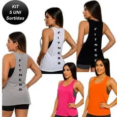 Kit Regata Feminina Academia Caminhada Corrida Fitness Tapa BumBum