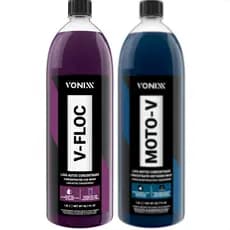 MOTO-V 1,5L LAVA MOTO CONCENTRADO + V-FLOC 1,5L Shampoo Automotivo Neutro Vonixx