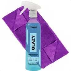 Limpa Vidros VONIXX GLAZY 500ML 4 EM 1 Redutor de atrito e riscos com pano de microfibra