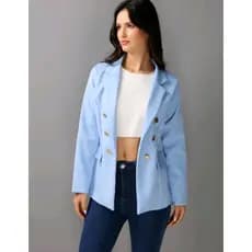 Blazer Feminino Maxi Longo Sobretudo Alfaiataria Social Blazer Com Botão