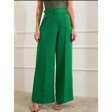 Calça pantalona alfaiataria com cinto