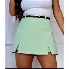 SHORT SAIA ALFAIATARIA COM CINTO DE COURO  P M G GG