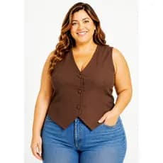 Coletinho Plus Size Feminino Colete Alfaiataria  Social Moda Atual