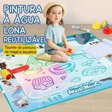 Tapete De Desenho De Água Infantil Reutilizável 150x100cm Com Caneta Mágica