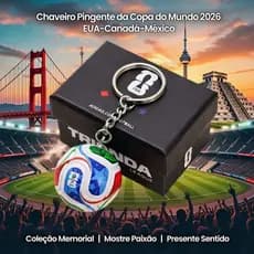 2026 Copa Do Mundo Chaveiro Pingente Bola De Futebol Lembrança Presente Colecionável Fãs Caixa De Luxo