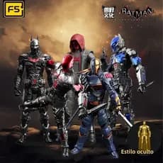 Figura De Ação Batman Arkham Knight Exterminador Capuz Vermelho Boneco Articulado DC