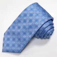Gravata Masculina De 8 Cm De Alto Sentido , Nova De Seda , Jacquard Azul , Empresarial
