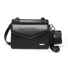 Masculino Urbano Minimalista Quadrado Crossbody Saco Cor Pequeno Fone De Ouvido Destacável Texturizado Viagem