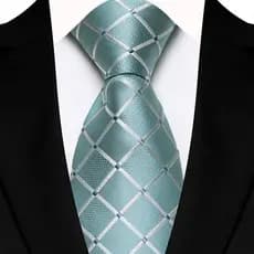 Gravata Masculina Clássica Cor Sólida Xadrez Negócios Casual Acessório De Casamento Várias Cores