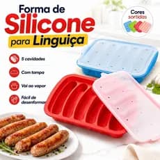 Até 3 Forma Molde Assadeira de Silicone para Confeitaria Bolo Salsicha Linguiça Biscoito Caseira com Tampa