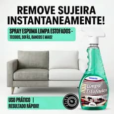 Limpa Estofados 500ml Provita Espuma Seco Sofá Colchão Carro Tecido Remove Manchas Higienico