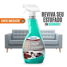 Limpa Estofados Seco Spray Espuma Premium Perfumado 500ml Sofa Banco Poltrona