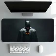Mouse Pad Gamer Preto Grande Mesa Deskmat  Heróis Batmn Extra Grande Antiderrapante Premium Qualidade