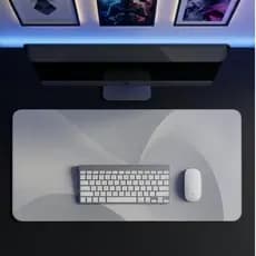 Mouse Pad Gamer Marmorizado Cinza Claro Grande Mesa Deskmat Extra Grande Premium Alta Qualidade