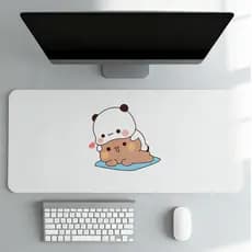 Mouse Pad Gamer Kaawaii Bichinhos Fofo Cute Gato Urso Grande Mesa Deskmat Extra Grande Alta Qualidade