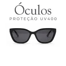 Óculos de Sol Feminino Gatinho Preto Clássico Cat Eye Premium