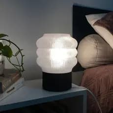 Abajur Luminária de Mesa Quarto Escritório LED Luz Quente 110v