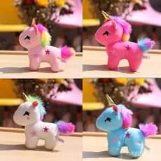 Unicórnio boneca chaveiro pônei pingente brinquedo bonito do luxuoso mini saco ornado SFIP