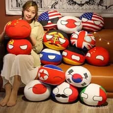 10cm Brinquedos de Pelúcia Bola do País Pingente de Bandeira para Crianças Boneca Countryball Argentina SMX5
